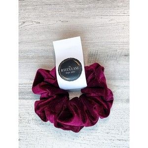 Burgundy Glitter Scrunchie | Big Scrunchies Fashion Hair Ties Medium Volume